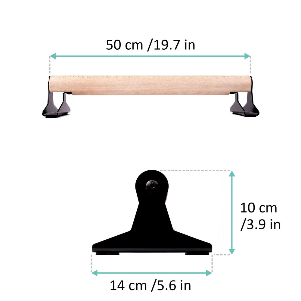 Wooden Parallettes with Ergonomic Wooden Handle - Low | Pullup & Dip®