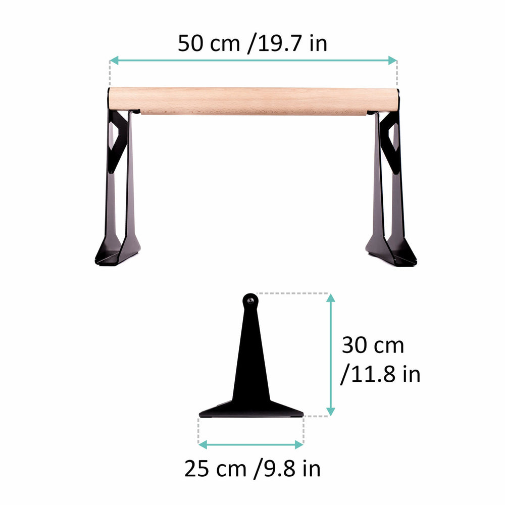 Parallettes en bois avec manche ergonomique - Moyen | Pullup & Dip®