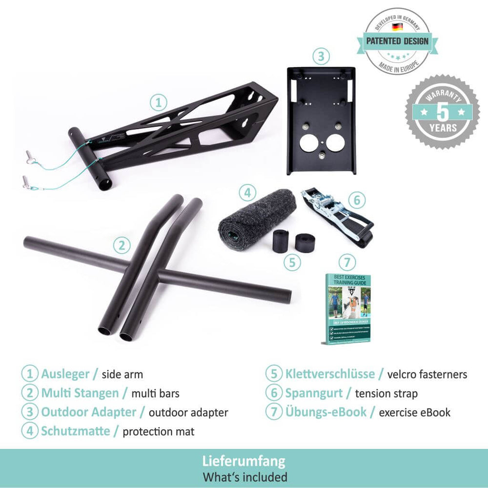 Tragbare Klimmzugstange und Dip-Bar – Montage an einem Baum | Pullup & Dip®