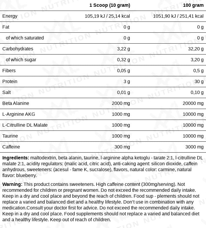 Blast! Pre Workout 300 g | XXL Nutrition®