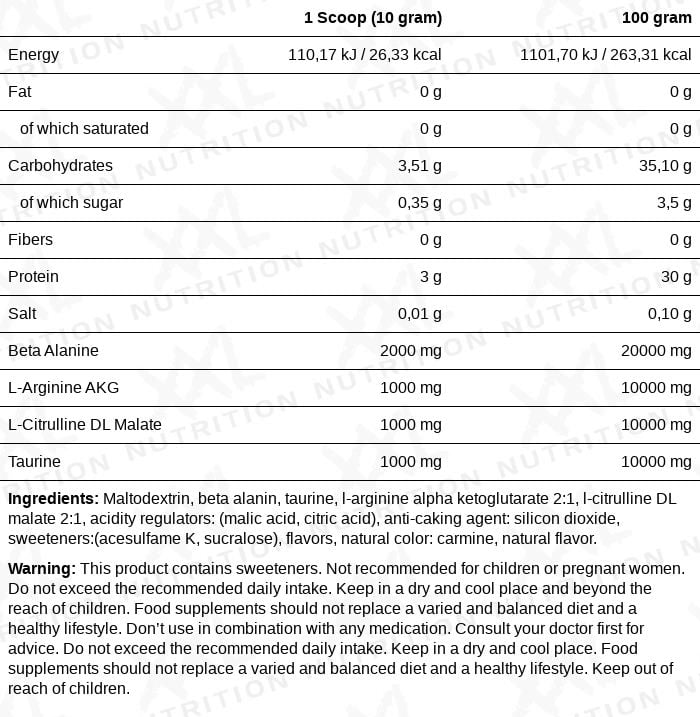 Blast! Pre Workout koffeinfrei 300 g | XXL Nutrition®