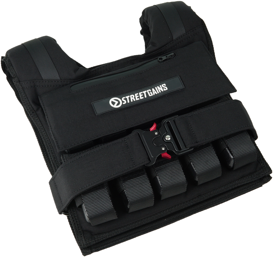 Gewichtsweste 20 kg Schwarz PRO | StreetGains®