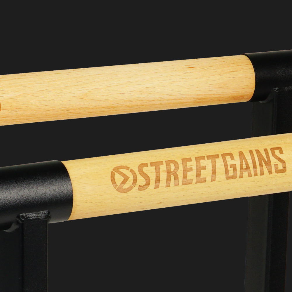 Houten Parallettes - Medium | StreetGains®