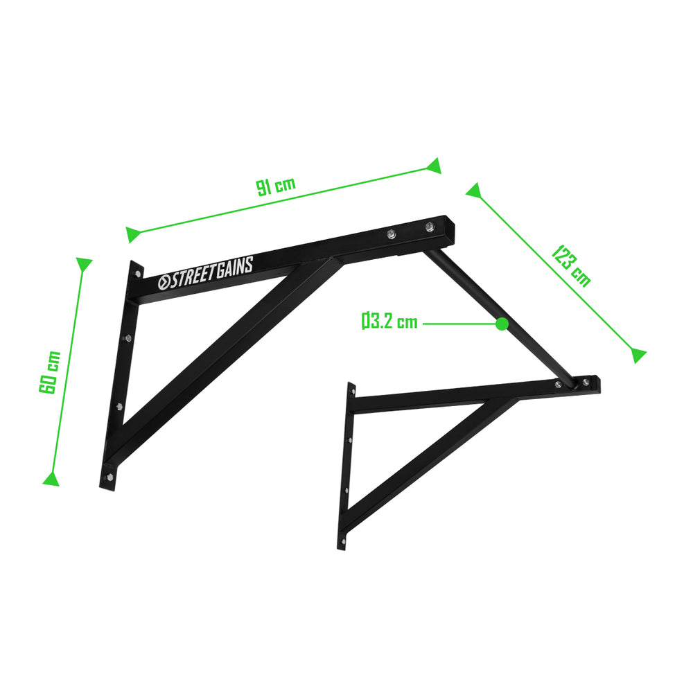 Straight Grip Pull-Up Bar System Black | StreetGains®