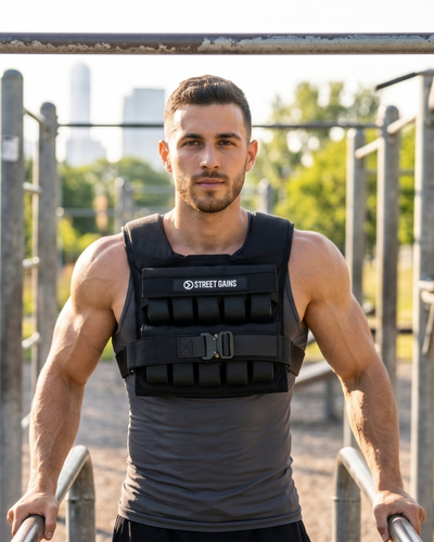 Weighted Vest 20KG Black – Includes Weights | StreetGains®