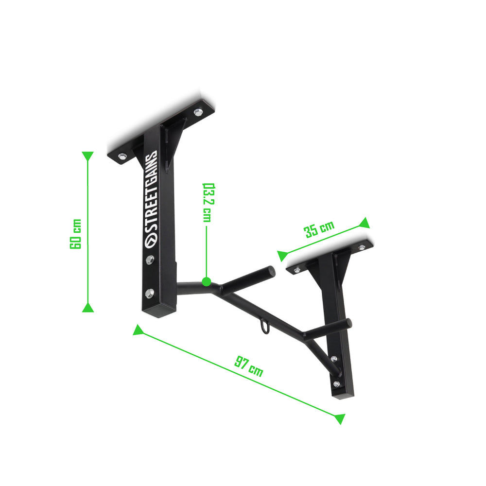 Barre de traction Compact Grip - Montage au plafond | StreetGains®