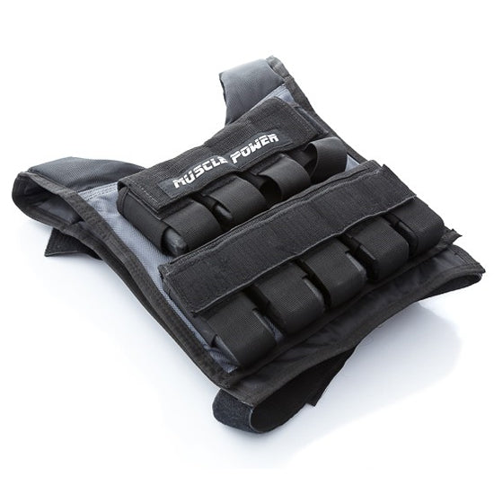 Gilet lesté 20 kg noir/gris | Muscle Power®