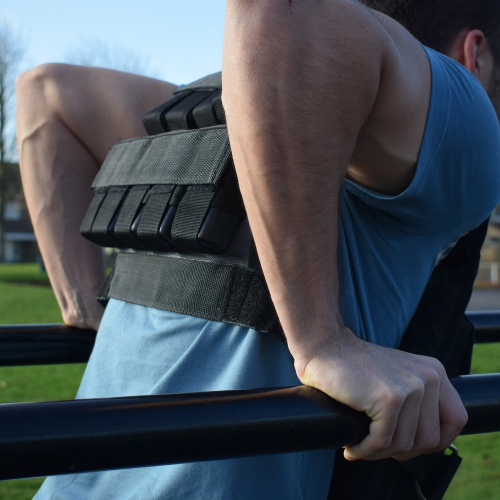 Gilet lesté 20 kg noir/gris | Muscle Power®