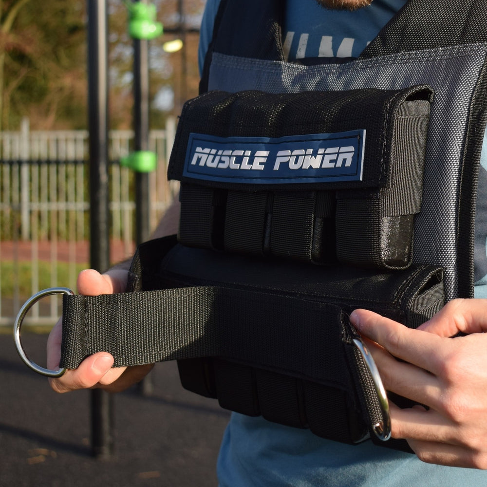 Gilet lesté 20 kg noir/gris | Muscle Power®