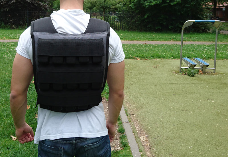 Gilet lesté 30 kg noir/gris | Muscle Power®