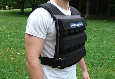 Gewichtsweste 30 kg Schwarz/Grau | Muscle Power®