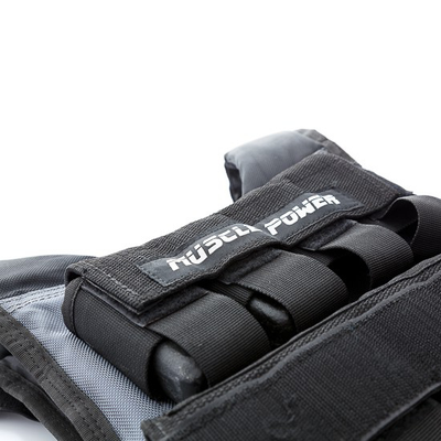Gewichtsweste 20 kg Schwarz/Grau | Muscle Power®
