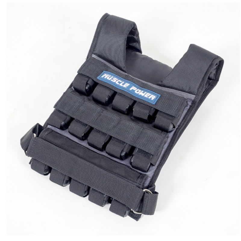 Gilet lesté 30 kg noir/gris | Muscle Power®