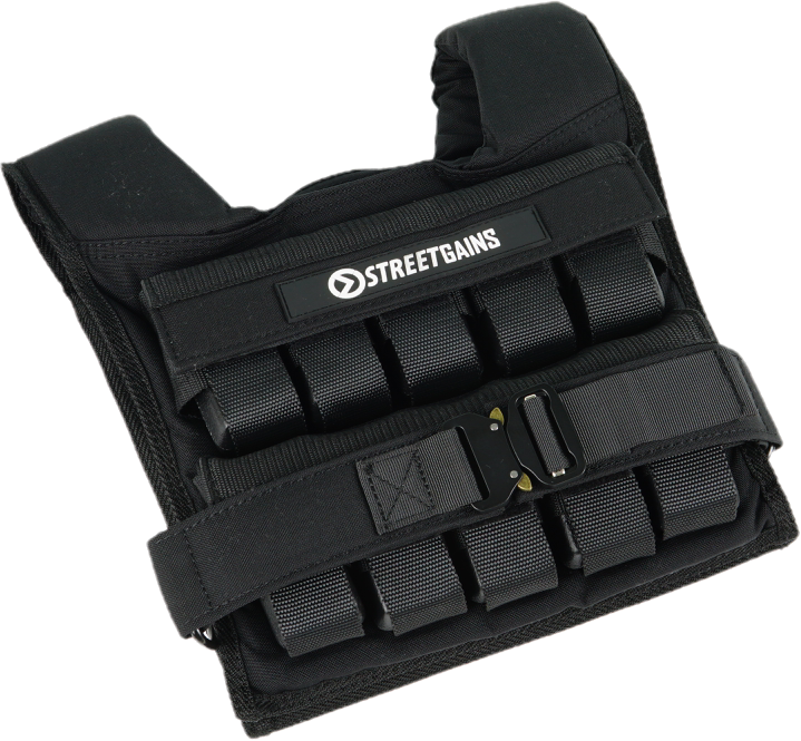 Weighted Vest 20KG Black – Includes Weights | StreetGains®