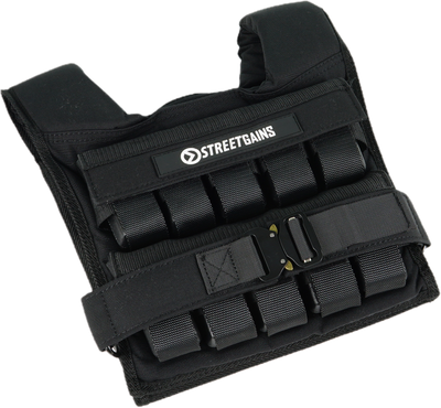 Gewichtsweste 20 kg Schwarz – inklusive Gewichte | StreetGains®