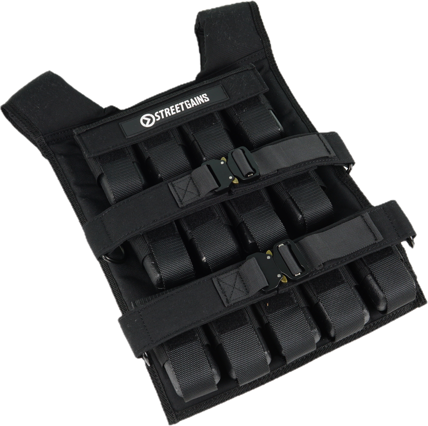 Gewichtsweste 40 kg Schwarz – inklusive Gewichte | StreetGains®