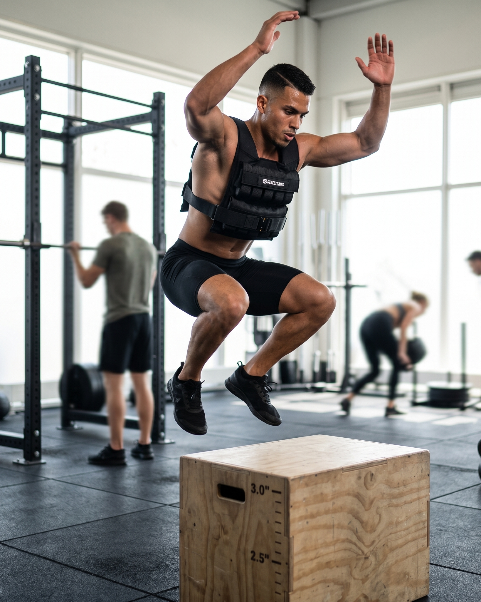 Weighted Vest 20KG Black – Includes Weights | StreetGains®